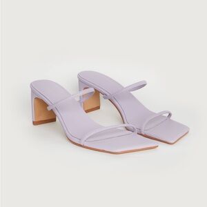OAK + FORT Thin Strap Kitten Heel Sandal